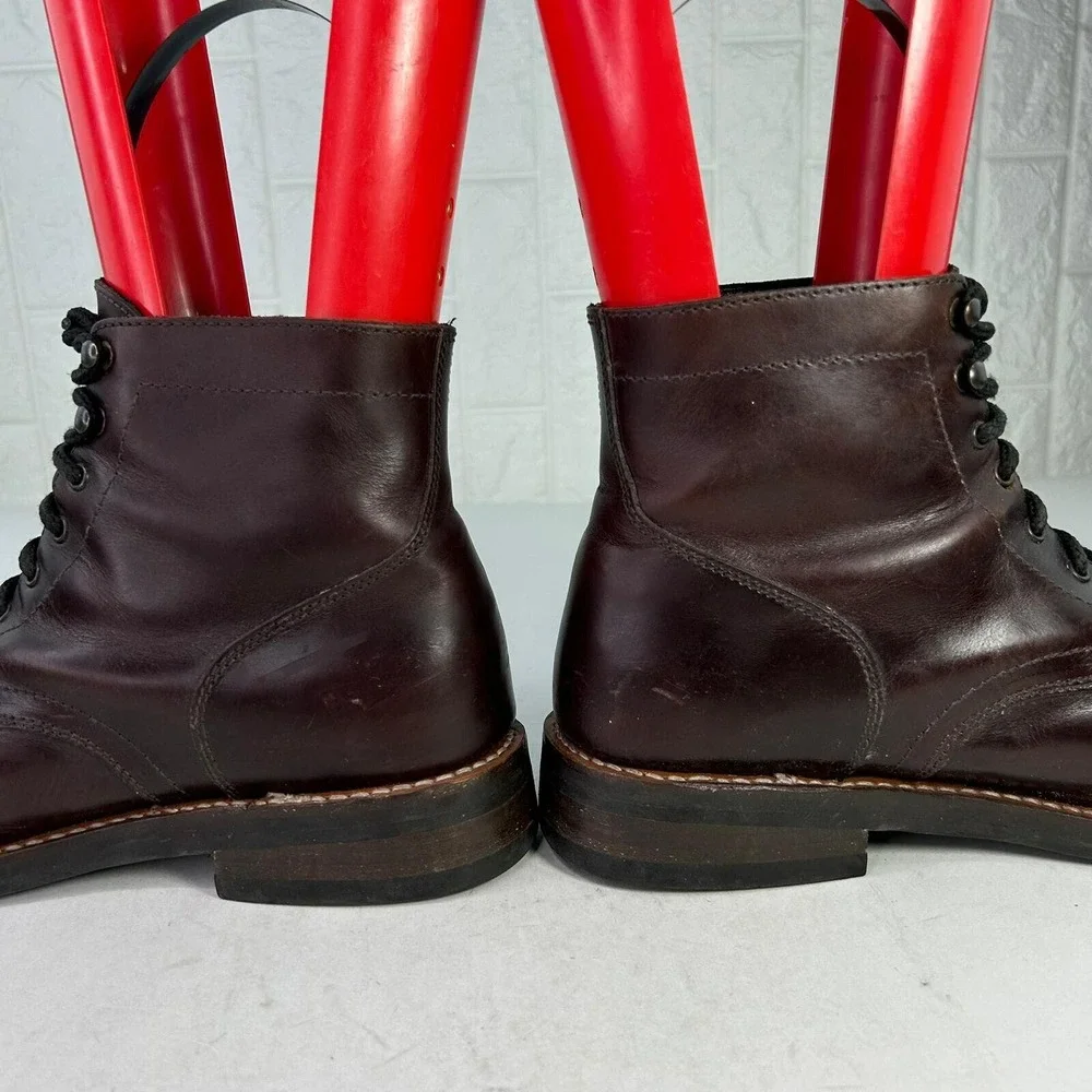 Thursday Boot Company Men's Dark Brown Leather Lace-Up Boots